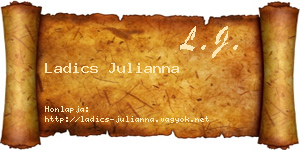 Ladics Julianna névjegykártya